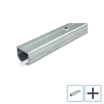 Habo SF-40/75 skydedørsskinne, elgalvaniseret