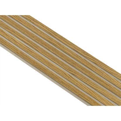 I-Wood Medio+ Original akustikpanel, brun olieret, beige filt og lys kerne, egefiner, 16 x 300 mm
