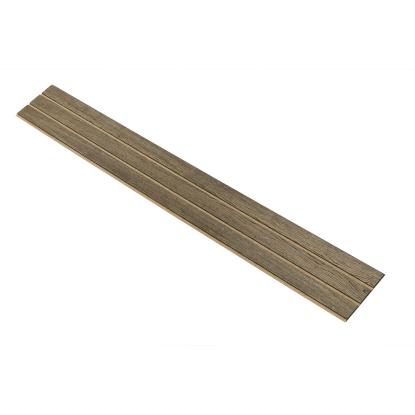 I-Wood Medio+ 3-lamel akustikpanel, sort olieret, brun filt og sort kerne, egefiner, 17 x 300 mm