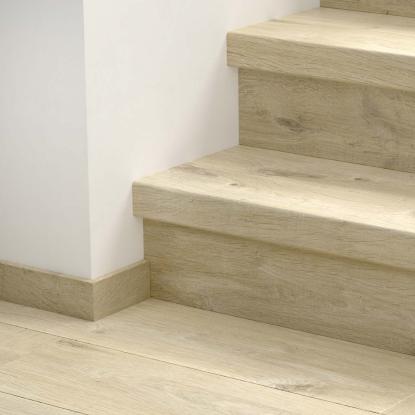 Pergo vinyl trappeafdækning/trappeforkantsprofil, Sand Beach Oak, 1484 x 146 x 62 mm