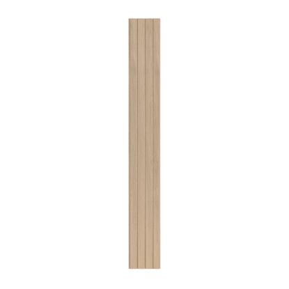 I-Wood Basic 4-lamel akustikpanel, ubehandlet natur, beige filt og lys kerne, egefiner, 16 x 300 mm 