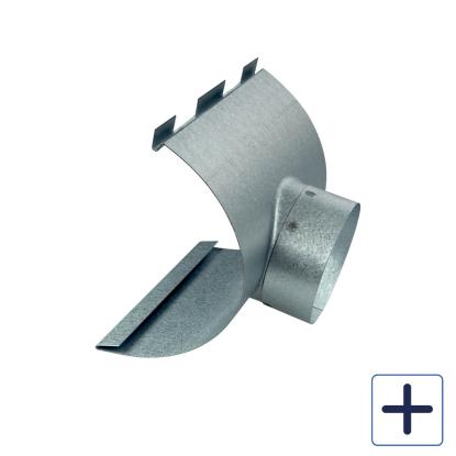 Plastmo AluZink tudstykke, Ø75 mm