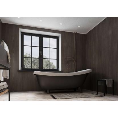 Fibo Wood vådrumspanel, 10 x 600 x 2400 mm, dark wood