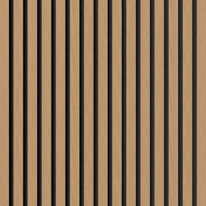 FOG & VENØ Fjordwall akustikpanel, eg, sort MDF, sort filt, 600 x 2400 x 19 mm