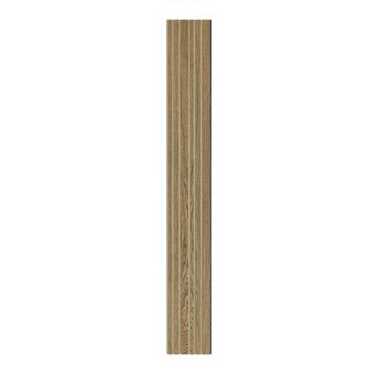 I-Wood Medio+ Mixed akustikpanel, mørkebrun olieret, brun filt og sort kerne, egefiner, 17 x 300 mm