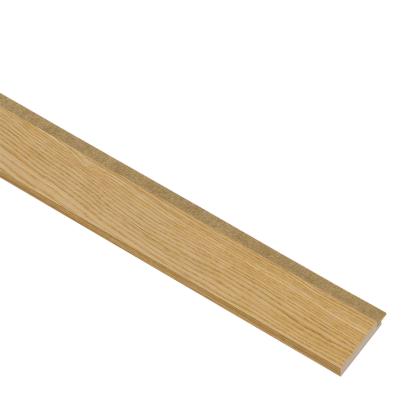 I-Wood afslutningsliste til 4-lamel akustikpanel, klar olieret, brun filt og lys kerne, egefiner, 16 x 67 mm
