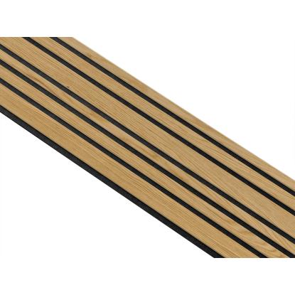 I-Wood Basic Mixed akustikpanel, klar olieret, sort filt og lys kerne, egefiner, 16 x 300 mm 