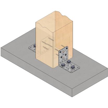 SIMA vinkelbeslag V1, pregalvaniseret, 89 x 89 x 2,5 x 65 mm