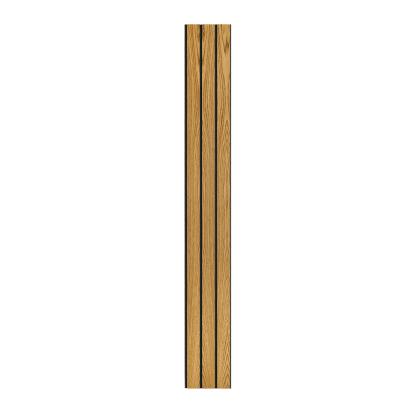 I-Wood Basic 3-lamel akustikpanel, brun olieret, sort filt og sort kerne, egefiner, 17 x 300 mm 