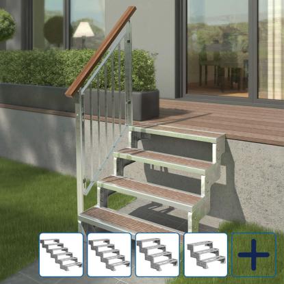 DOLLE Gardentop terrassetrappe med trinbakke, inkl. 1 side gelænder