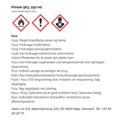 Dana Lim primer 963 til porøse og sugende overflader - 250 ml