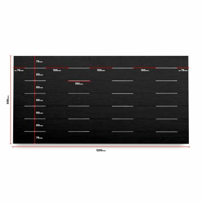 SCG udhængsplade struktur med ventilation, 1200 x 600 x 4 mm, sort