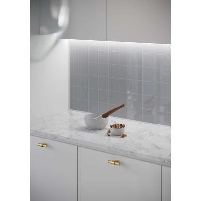 Fibo Kitchen Board vægplade med 10 x 10 cm fliselook, 10 x 600 x 580 mm, medium grey - 2 stk.