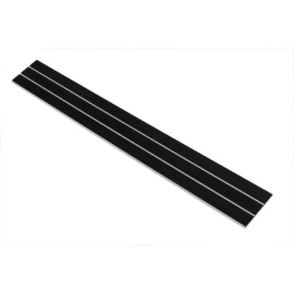 I-Wood Basic 3-lamel akustikpanel, sortmalet, grå filt og sort kerne, egefiner, 17 x 300 mm 