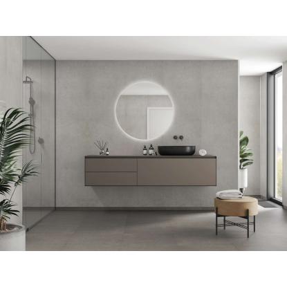 Fibo Basic vådrumspanel uden fugefræsning, 10 x 600 x 2400 mm, grey sand silk