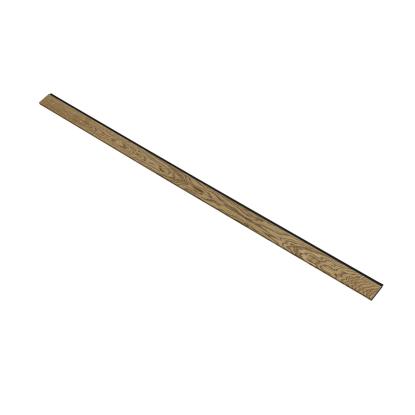 I-Wood afslutningsliste til 3-lamel akustikpanel, mørkebrun olieret, sort filt og sort kerne, egefiner, 17 x 92 mm