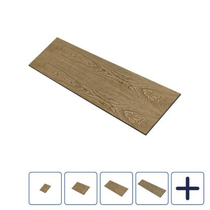 I-Wood UniPanel vægbeklædning, mørkebrun olieret, sort kerne, egefiner, 17 x 580 mm