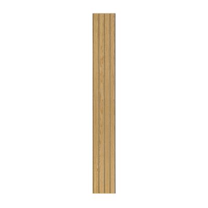 I-Wood Basic 4-lamel akustikpanel, klar olieret, brun filt og sort kerne, egefiner, 17 x 300 mm 