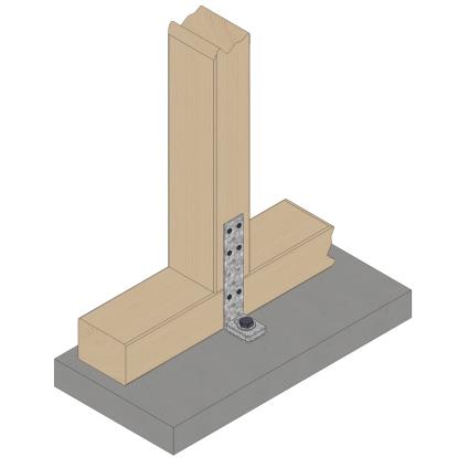 SIMA vinkelbeslag V26, pregalvaniseret, 190 x 50 x 2,0 x 40 mm