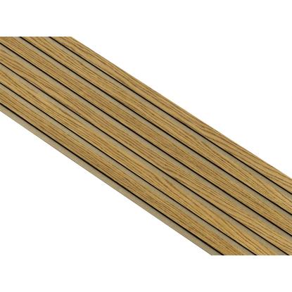 I-Wood Basic Original akustikpanel, brun olieret, brun filt og sort kerne, egefiner, 17 x 300 mm 