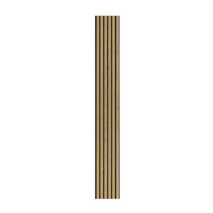 I-Wood Basic Original akustikpanel, klar olieret, sort filt og sort kerne, egefiner, 17 x 300 mm 