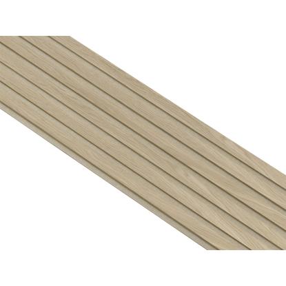 I-Wood Basic Original akustikpanel, ubehandlet natur, beige filt og lys kerne, egefiner, 16 x 300 mm 