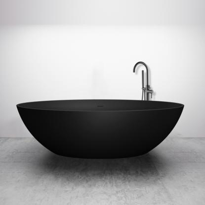 Best Design New Stone badekar, 180 x 85 cm, sort