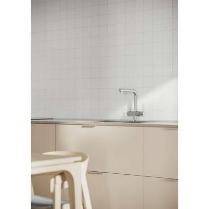 Fibo Colour vådrumspanel med 10 x 10 cm fliselook, 10 x 600 x 2400 mm, denver white high gloss