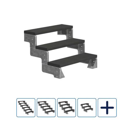 DOLLE Gardentop terrassetrappe med Trimax, antracit