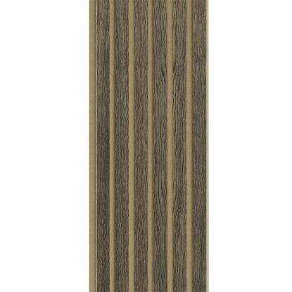 I-Wood Medio+ Original akustikpanel, sort olieret, brun filt og lys kerne, egefiner, 16 x 300 mm