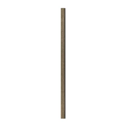 I-Wood afslutningsliste til 3-lamel akustikpanel, sort olieret, sort filt og lys kerne, egefiner, 16 x 92 mm