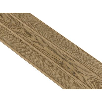 I-Wood Basic 3-lamel akustikpanel, mørkebrun olieret, brun filt og lys kerne, egefiner, 16 x 300 mm 