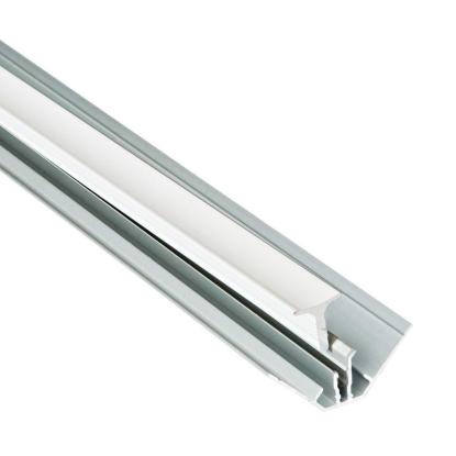 Fibo to-delt indvendig hjørneprofil, hvid alu, 90°, 2400 mm