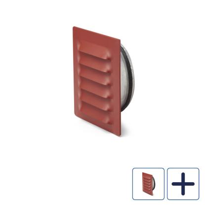 Fresh murrist med insektnet og studs, murstensrød