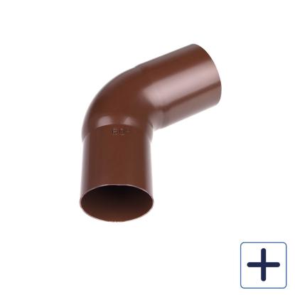 Plastmo bøjning, PVC, brun, 60°