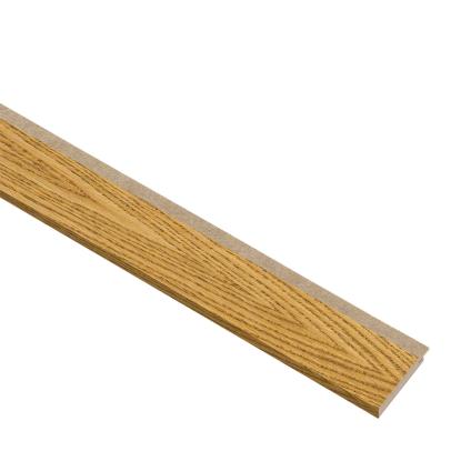 I-Wood afslutningsliste til 4-lamel akustikpanel, brun olieret, beige filt og lys kerne, egefiner, 16 x 67 mm