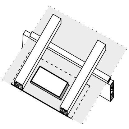 Tacodan undertagsflange, 150 x 150 mm, sort
