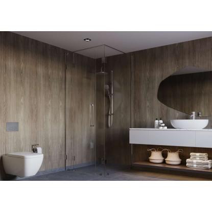 Fibo Wood vådrumspanel, 10 x 600 x 2400 mm, dark wood