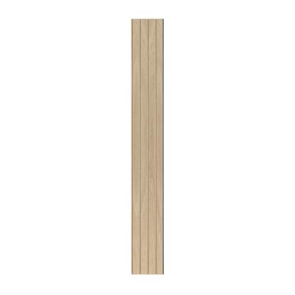 I-Wood Basic 4-lamel akustikpanel, hvid olieret, beige filt og sort kerne, egefiner, 17 x 300 mm 