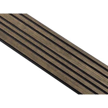 I-Wood Basic Mixed akustikpanel, sort olieret, sort filt og sort kerne, egefiner, 17 x 300 mm 