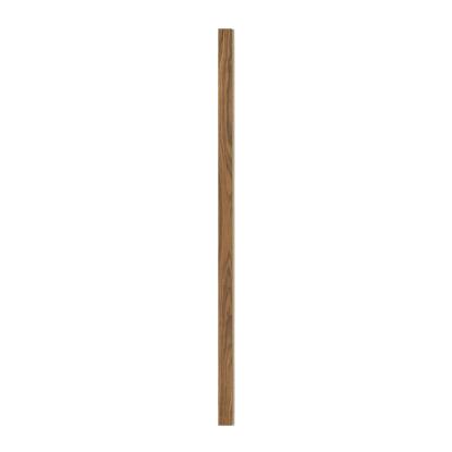 I-Wood afslutningsliste til 3-lamel akustikpanel, klar olieret, beige filt og sort kerne, valnøddefiner, 17 x 92 mm