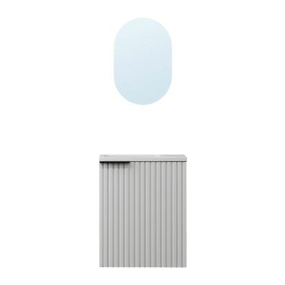Nortiq Verona One-Box badmøbel med vask og spejl, mat hvid, 40 cm