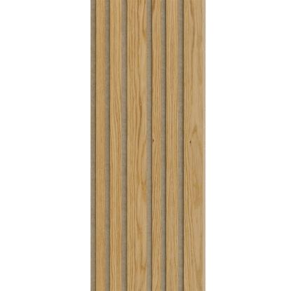 I-Wood Medio+ Mixed akustikpanel, klar olieret, brun filt og lys kerne, egefiner, 16 x 300 mm