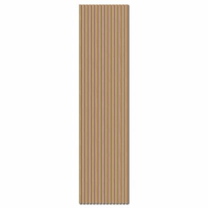 FOG & VENØ Fjordwall akustikpanel, eg, brun MDF, beige filt, 600 x 2400 x 19 mm