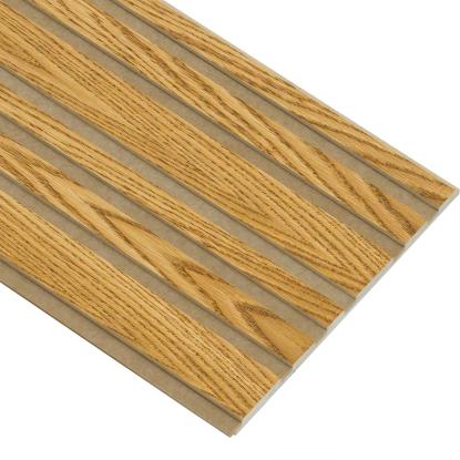 I-Wood Medio+ Mixed akustikpanel, brun olieret, brun filt og lys kerne, egefiner, 16 x 300 mm