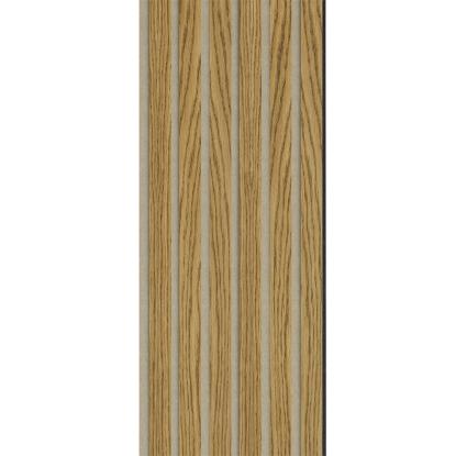 I-Wood Basic Original akustikpanel, brun olieret, beige filt og sort kerne, egefiner, 17 x 300 mm 