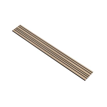 I-Wood Medio+ Mixed akustikpanel, ubehandlet natur, sort filt og lys kerne, egefiner, 16 x 300 mm