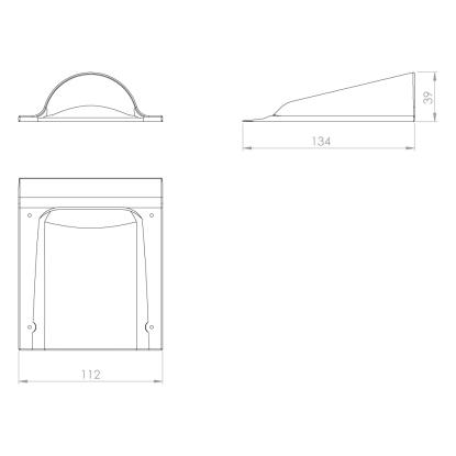 Fresh ventilationshætte med insektnet, etenplast, 134 x 112 x 39 mm - 2 stk.