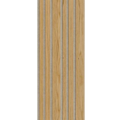 I-Wood Medio+ Mixed akustikpanel, klar olieret, beige filt og lys kerne, egefiner, 16 x 300 mm