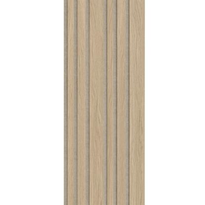 I-Wood Basic Mixed akustikpanel, hvid olieret, beige filt og lys kerne, egefiner, 16 x 300 mm 